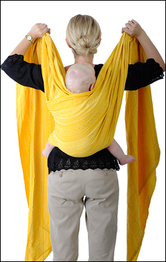 слинг-шарф слинг для новорожденного намотка крест  над      карманом