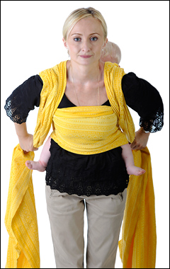 слинг-шарф слинг для новорожденного намотка крест   над      карманом