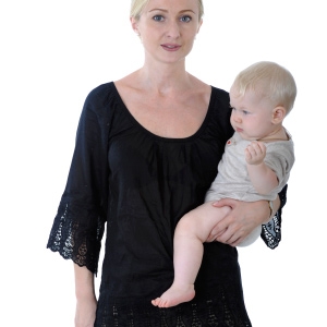 Положение ребенка в слинге повторяет положение на руках