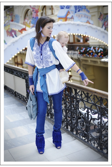 Слинг-шарф Ellevill Zara Blueberry