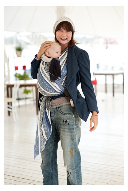 Слинг-шарф Ellevill Zara Tricolor Blue Слинг-шарф Ellevill Zara Tricolor Blue