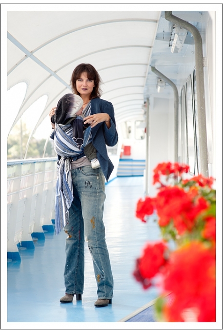 Слинг-шарф Ellevill Zara Tricolor Blue Слинг-шарф Ellevill Zara Tricolor Blue