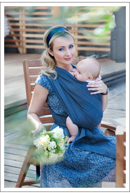 Слинг-шарф Ellevill Caelum Blue с шелком Слинг-шарф Ellevill Caelum Blue с шелком