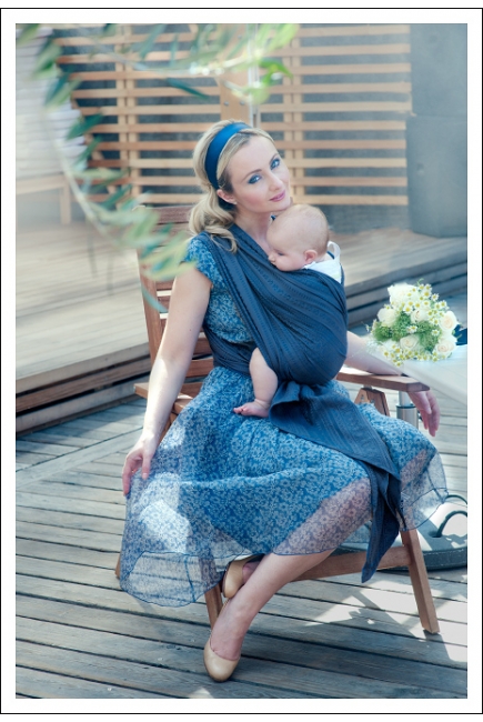 Слинг-шарф Ellevill Caelum Blue с шелком Слинг-шарф Ellevill Caelum Blue с шелком