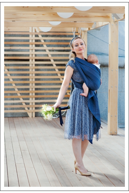 Слинг-шарф Ellevill Caelum Blue с шелком Слинг-шарф Ellevill Caelum Blue с шелком