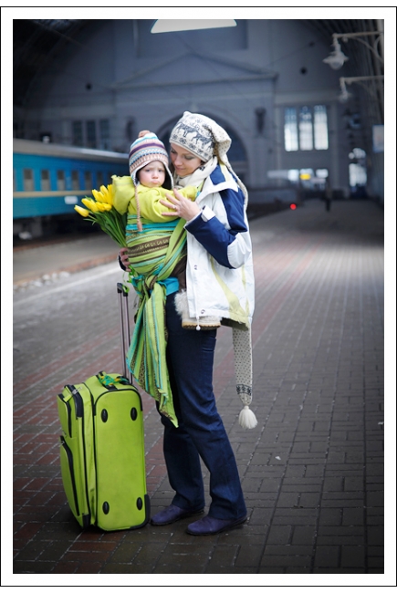 Слинг-шарф Ellevill Zara Tricolor Green Слинг-шарф Ellevill Zara Tricolor Green