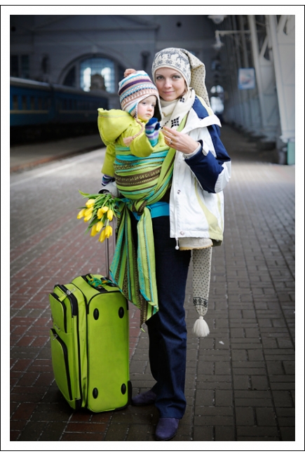 Слинг-шарф Ellevill Zara Tricolor Green Слинг-шарф Ellevill Zara Tricolor Green