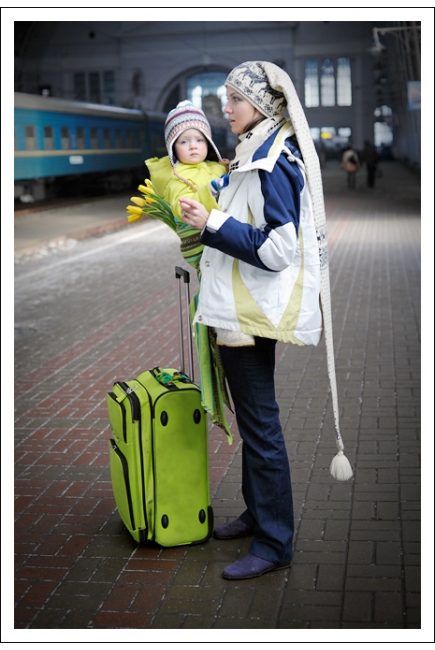 Слинг-шарф Ellevill Zara Tricolor Green Слинг-шарф Ellevill Zara Tricolor Green