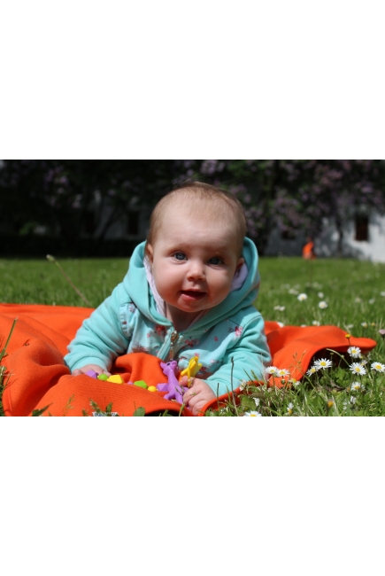 Силиконовый прорезыватель с держателем Звездное Сафари, фиолетовый