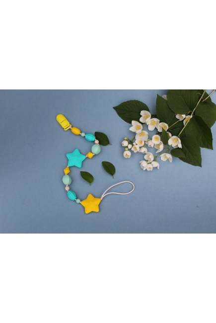 Силиконовый держатель на клипсе Майя, бирюзовый