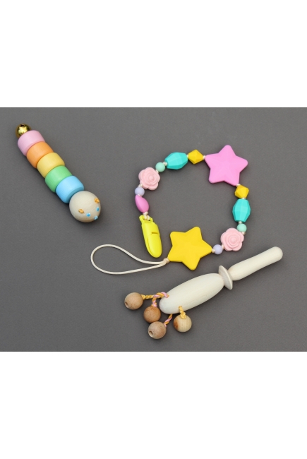 Силиконовый держатель на клипсе Майя, розовый