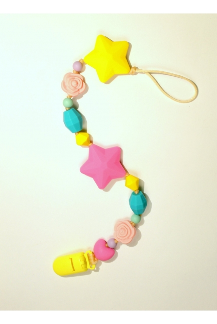 Силиконовый держатель на клипсе Майя, розовый