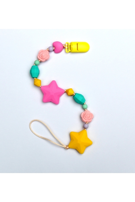 Силиконовый держатель на клипсе Майя, розовый