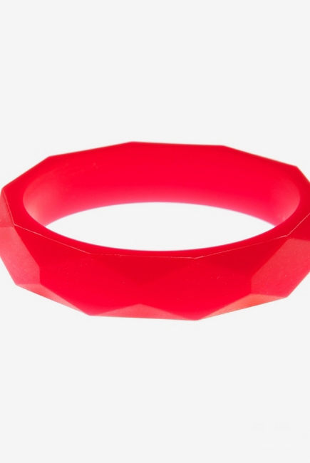 Молочный браслет из пищевого силикона, красный