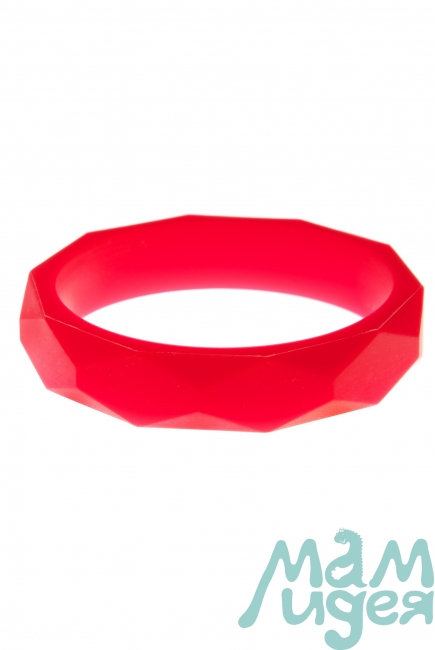 Молочный браслет из пищевого силикона, красный