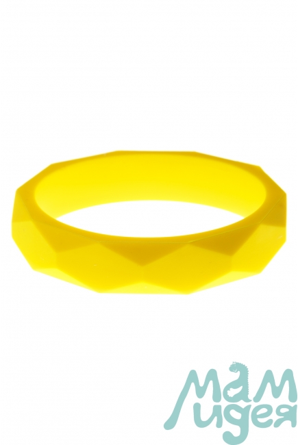 Молочный браслет из пищевого силикона, желтый
