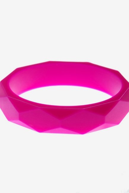 Молочный браслет из пищевого силикона, фуксия