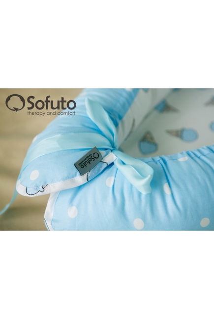 Кокон-гнездышко для новорожденных Babynest Ice Cream Blue Кокон-гнездышко для новорожденных Babynest Ice Cream Blue