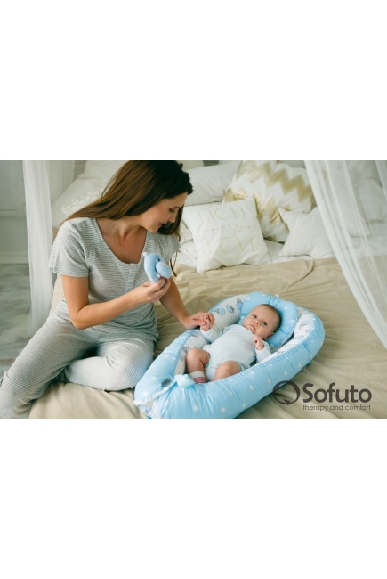 Кокон-гнездышко для новорожденных Babynest Ice Cream Blue Кокон-гнездышко для новорожденных Babynest Ice Cream Blue