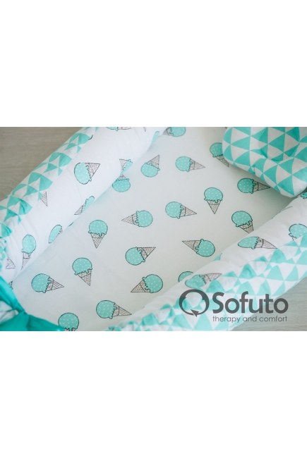 Гнездышко-кокон для новорожденных Babynest Mint Gelato