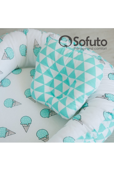 Гнездышко-кокон для новорожденных Babynest Mint Gelato