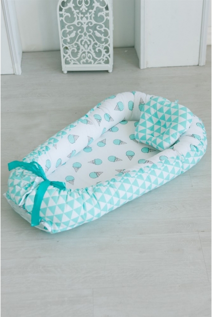 Гнездышко-кокон для новорожденных Babynest Mint Gelato