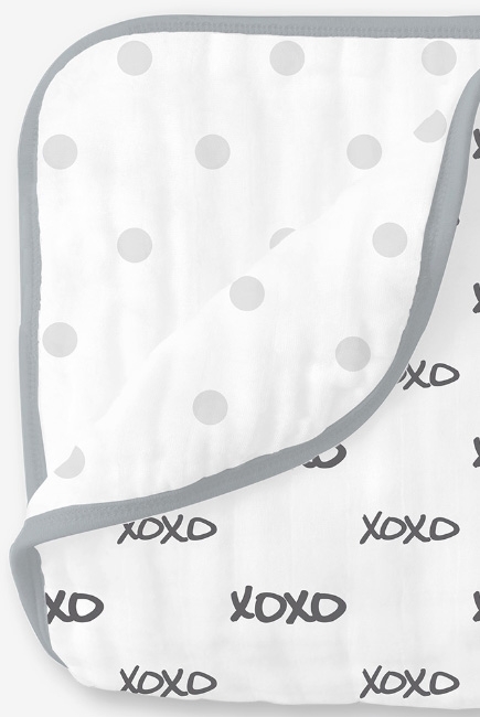 Муслиновое одеяло SwaddleDesigns, Black XOXO Муслиновое одеяло SwaddleDesigns, Black XOXO