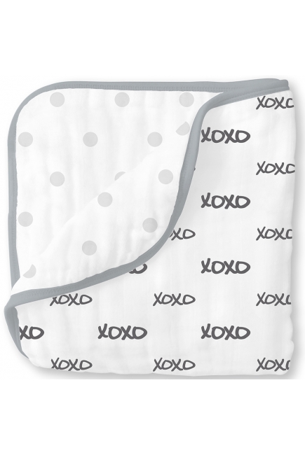 Муслиновое одеяло SwaddleDesigns, Black XOXO Муслиновое одеяло SwaddleDesigns, Black XOXO