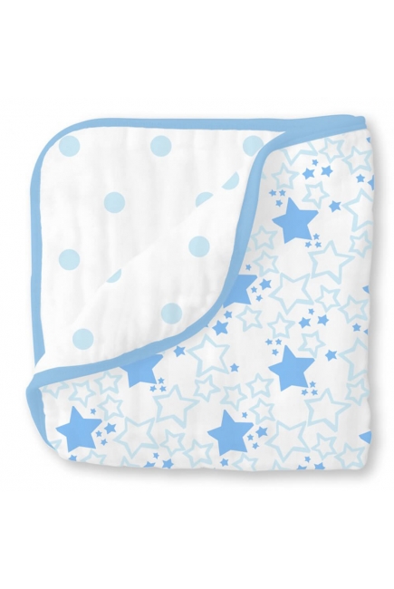 Муслиновое одеяло SwaddleDesigns, цвет Starshine Blue Муслиновое одеяло SwaddleDesigns, цвет Starshine Blue