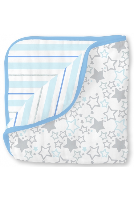 Одеяло из муслина SwaddleDesigns, цвет Starshine Shimmer Blue Одеяло из муслина SwaddleDesigns, цвет Starshine Shimmer Blue