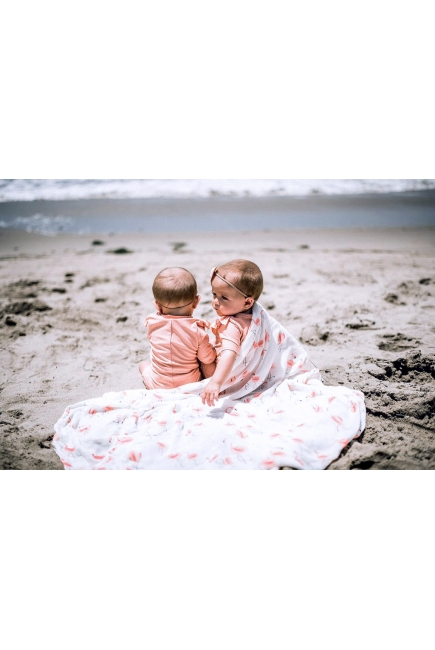 Муслиновая пеленка для новорожденных Diva большая, Flamingo Cotton