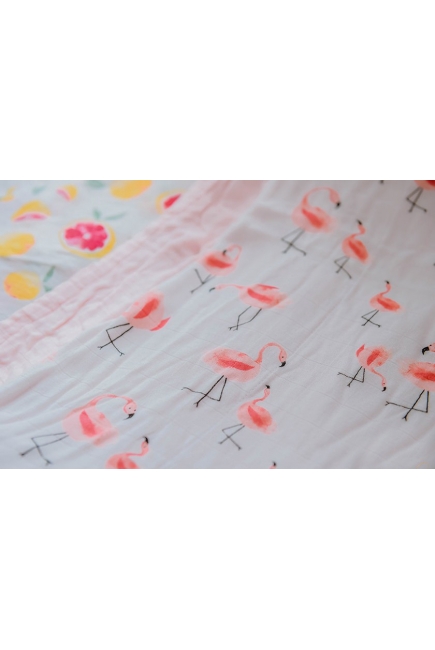 Муслиновая пеленка для новорожденных Diva большая, Flamingo Cotton
