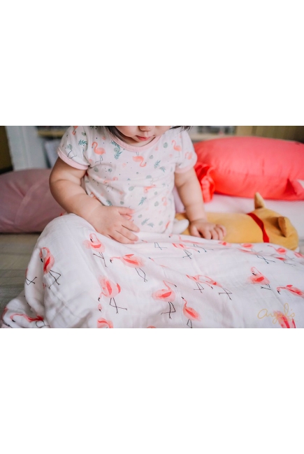 Муслиновая пеленка для новорожденных Diva большая, Flamingo Cotton