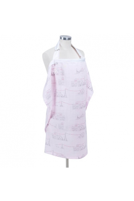 Накидка для кормления муслиновая Bebe Au Lait, Carousel Pink Накидка для кормления муслиновая Bebe Au Lait, Carousel Pink