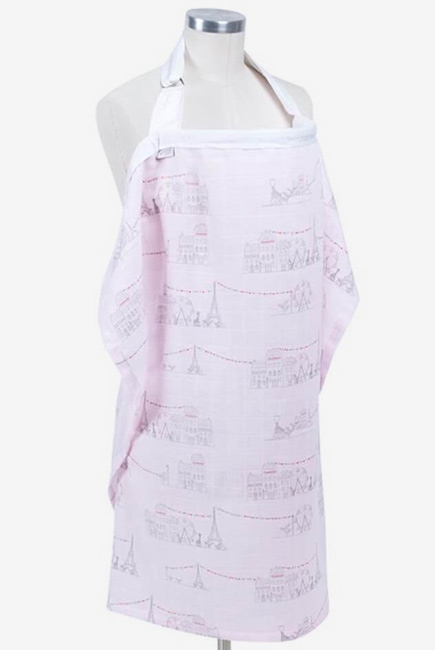Накидка для кормления муслиновая Bebe Au Lait, Carousel Pink Накидка для кормления муслиновая Bebe Au Lait, Carousel Pink