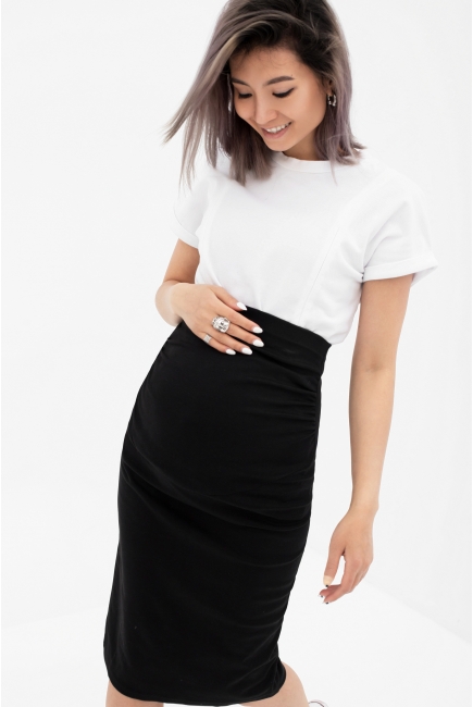 Юбка для кормящих и беременных, цвет черный