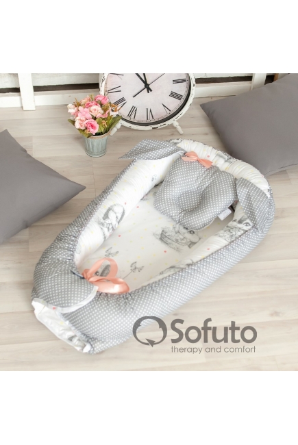 Позиционер для сна новорожденного Babynest, Cute Rabbit Позиционер для сна новорожденного Babynest, Cute Rabbit