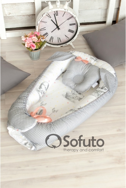 Позиционер для сна новорожденного Babynest, Cute Rabbit Позиционер для сна новорожденного Babynest, Cute Rabbit
