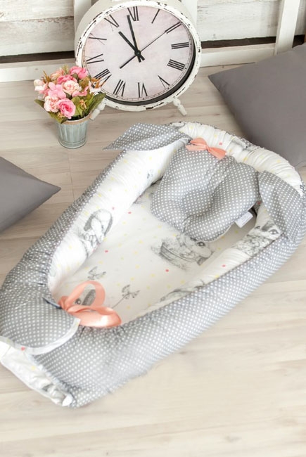 Позиционер для сна новорожденного Babynest, Cute Rabbit Позиционер для сна новорожденного Babynest, Cute Rabbit