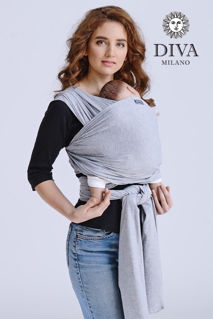 Слинг-шарф трикотажный Diva Stretchy, Nebbia Слинг-шарф трикотажный Diva Stretchy, Nebbia