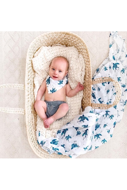 Бамбуковые пеленки для новорожденных Bebe Au Lait, набор 2, Surf/Sea Turtles Бамбуковые пеленки для новорожденных Bebe Au Lait, набор 2, Surf/Sea Turtles