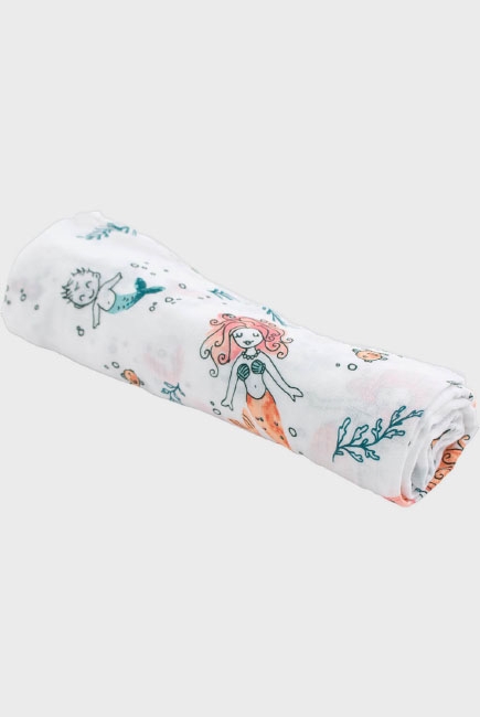 Бамбуковая пеленка для новорожденных Bebe Au Lait, Mermaid Бамбуковая пеленка для новорожденных Bebe Au Lait, Mermaid