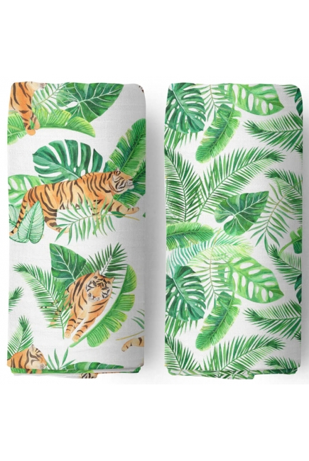 Муслиновые пеленки для новорожденных Adam Stork большие, набор 2, Safari Муслиновые пеленки для новорожденных Adam Stork большие, набор 2, Safari