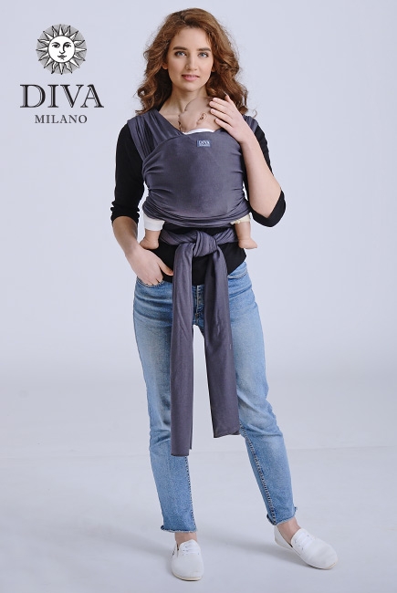 Трикотажный слинг-шарф Diva Stretchy, Grafite Трикотажный слинг-шарф Diva Stretchy, Grafite