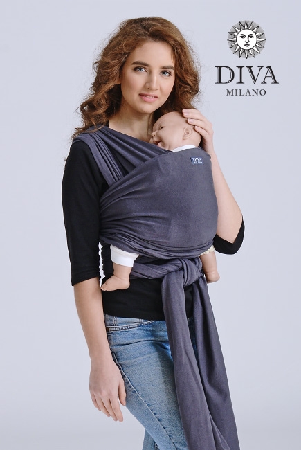 Трикотажный слинг-шарф Diva Stretchy, Grafite Трикотажный слинг-шарф Diva Stretchy, Grafite