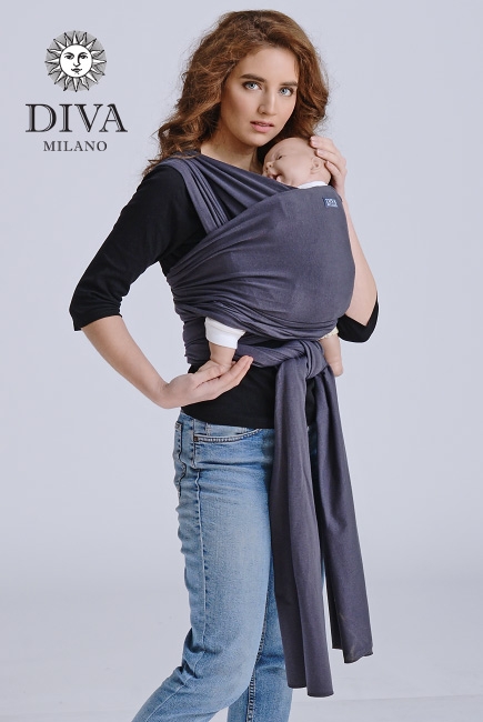 Трикотажный слинг-шарф Diva Stretchy, Grafite Трикотажный слинг-шарф Diva Stretchy, Grafite