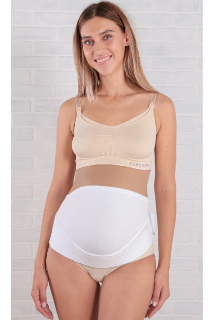 Бандаж для беременных дородовой мягкий "Животик", белый Бандаж для беременных дородовой мягкий "Животик", белый