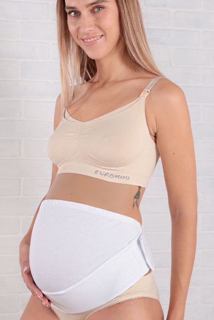 Бандаж для беременных дородовой мягкий "Животик", белый Бандаж для беременных дородовой мягкий "Животик", белый