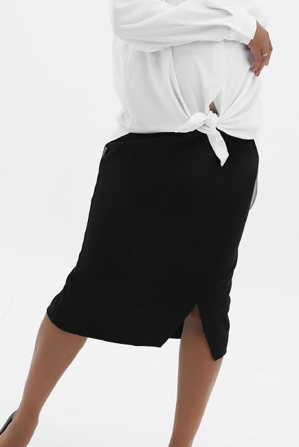 Юбка-карандаш для беременных и родивших универсальная, цвет черный