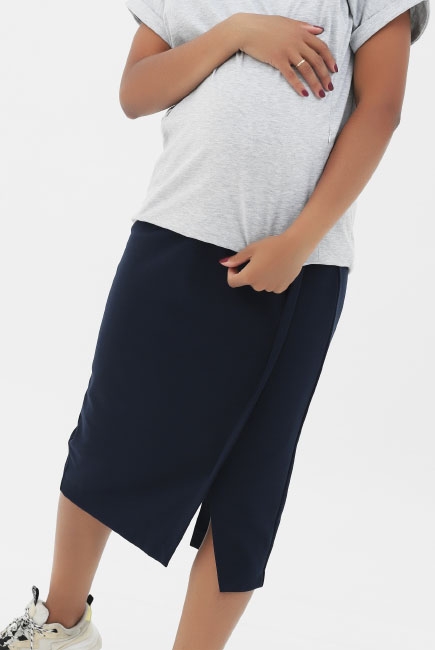 Юбка-карандаш для беременных и родивших универсальная, цвет темно-синий